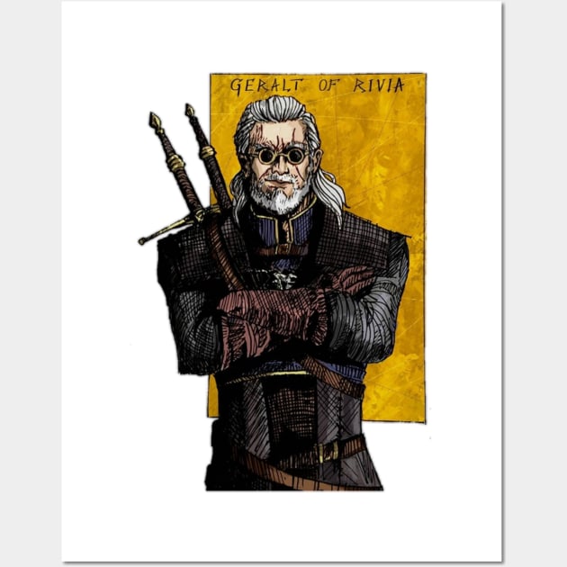 Witcher Geralt of Rivia Wall Art by TonyIndustry